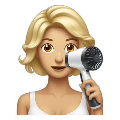woman with hairdryer in hand sticker