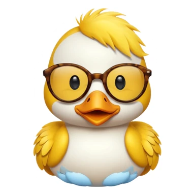 dame un pato amarillo con lentes de sol sticker