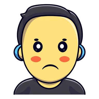 face with skeptical expression and disapproval sticker
