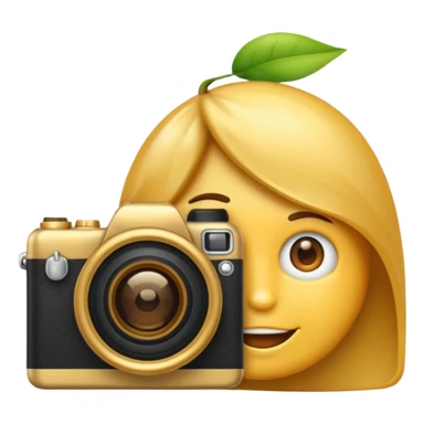 Emoji avec un appareil photo sticker