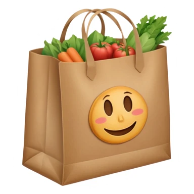 a bag of groceries, no picture on the bag sticker