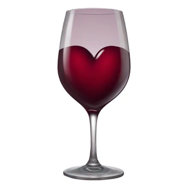 Wine red heart  sticker