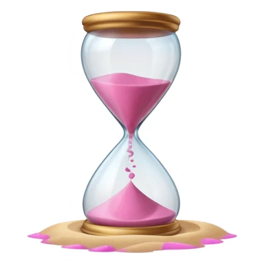 pink hourglass sticker