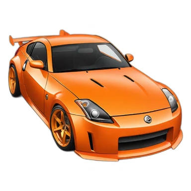 350z drift tuning orange sticker
