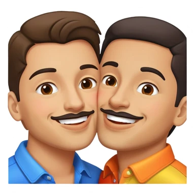 Gay couple kiss latino  sticker