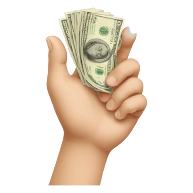 A baby reaching for money sticker