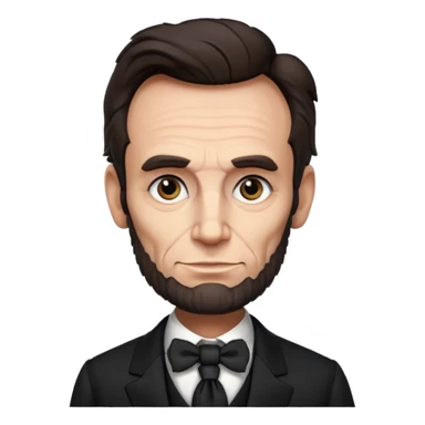 Abraham Lincoln with gray eyes sticker