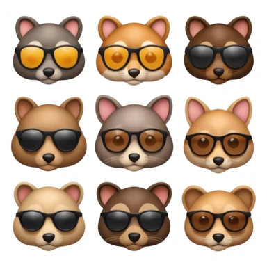 a sunglasses animals sticker