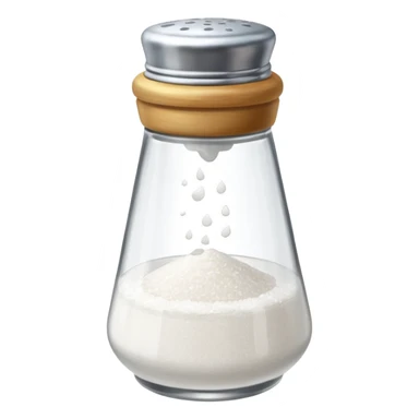 a full salt shaker with salt on it sticker