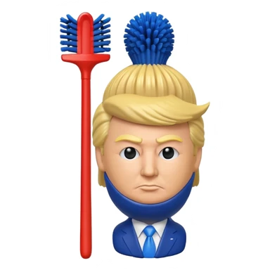 a donald trump toilet brush sticker