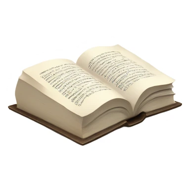 Opened book with white cover, white pages  sticker