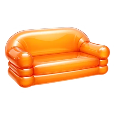  Orange Inflated transparent sofa  sticker