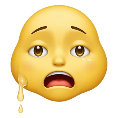 make me an emoji of an emoji crying with its mouth opened \ sticker