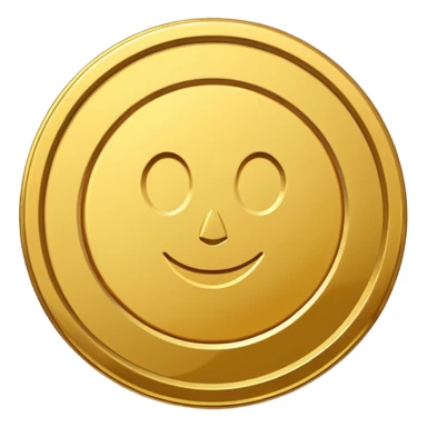 Single gold coin sticker