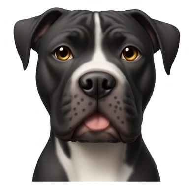 Pitbull black mix with cane corso with little white on chest.  sticker