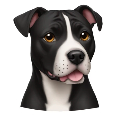 black Staffordshire Bull Terrier sticker
