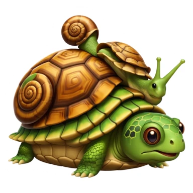Snail on a turtle sticker