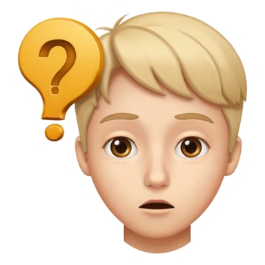 question mark face sticker