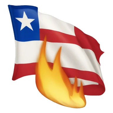 Bandera cubana flameando sticker