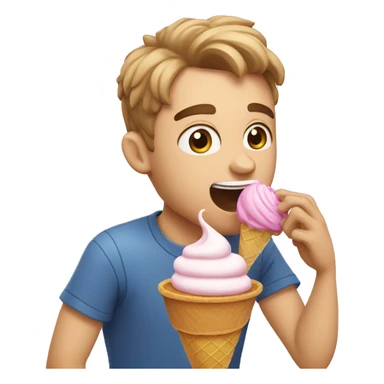 Squeezie eating ice cream  sticker