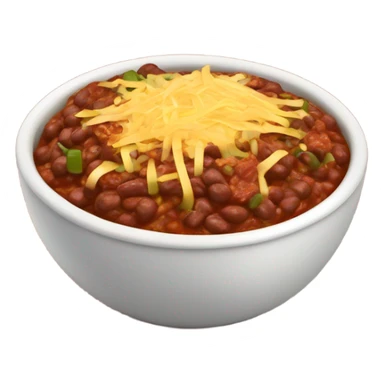 A bowl of chili steaming sticker