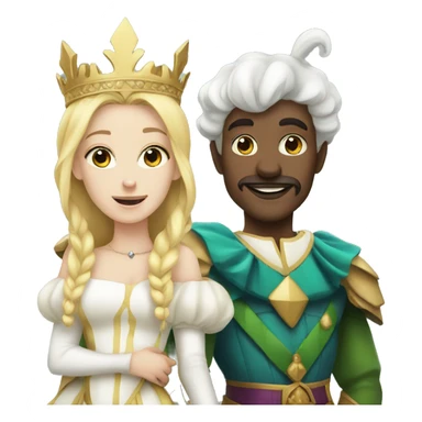 White Princess and white jester sticker