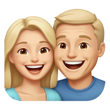 couple laughing together sticker