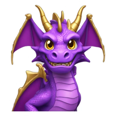 purple dragon with gold bar sticker