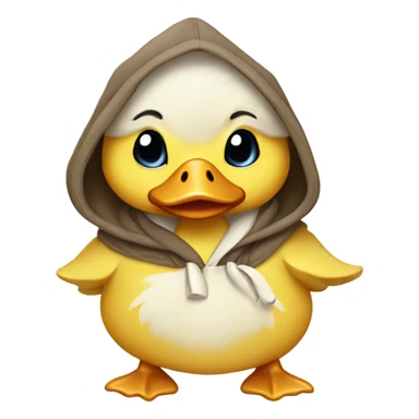 baby duck wearing a hoodie sticker
