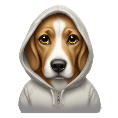 Dog wear a hoodie sticker