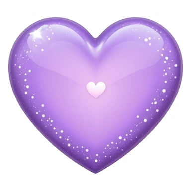 Light purple heart with sparkles  sticker