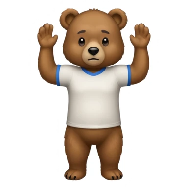 sportman bear with tshirt sticker