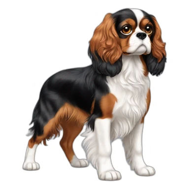 dog Cavalier King Charles Spaniel full height sticker