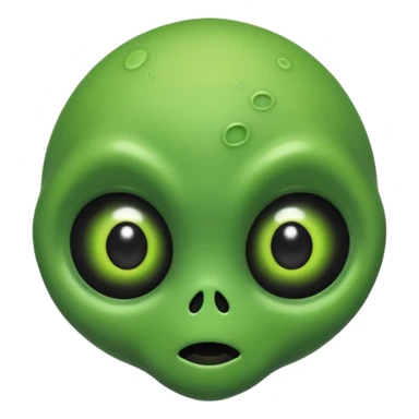 tiny alien head really scary sticker