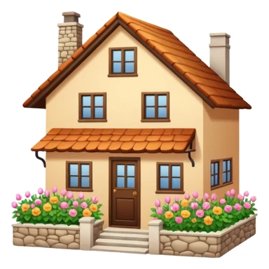Cottage core apartment with a lot of flowers sticker