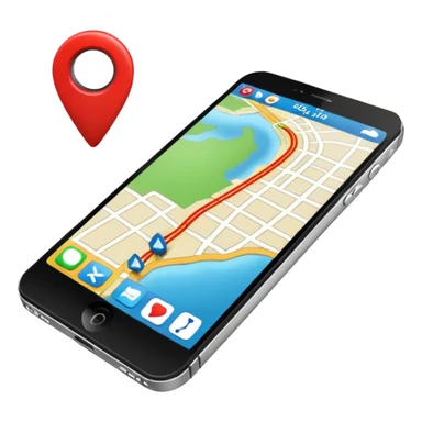 GPS map on iPhone sticker