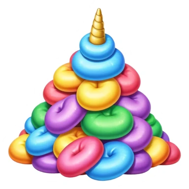 Rainbow unicorn poop sticker