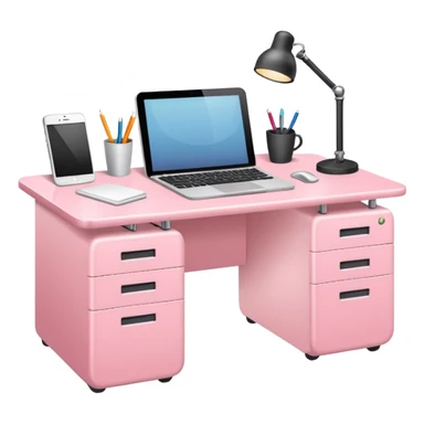 Light pink work desk sticker