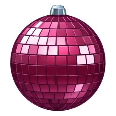 Disco Ball burgundy color sticker