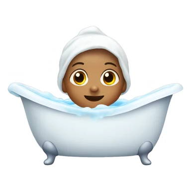 baby in bathtub with foam head sticker