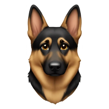 Black with tan German shepherd sticker