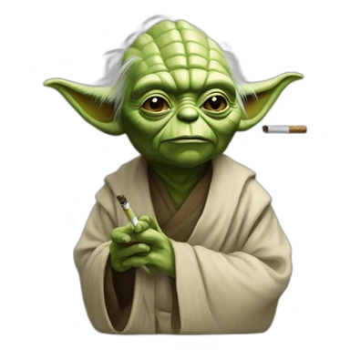 smoker yoda sticker