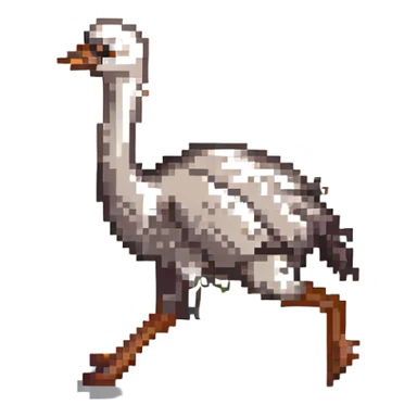 ostrich running sticker