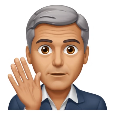 George clooney hand slapping face sticker