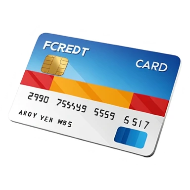 3D icon of a credit-card–shaped corporate card with a bold color of #FF3D00 stripe. Display the exact text ‘WAD’ as a logo. No numbers, no chip, no issuer logos. Modern, clean, high-end. sticker