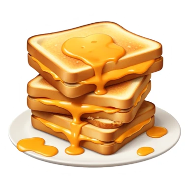 Kaas tosti with melting cheese oozing out the sides sticker