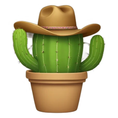 cactus with cowboy hat sticker