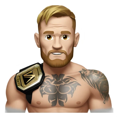 McGregor with UFC belt sticker