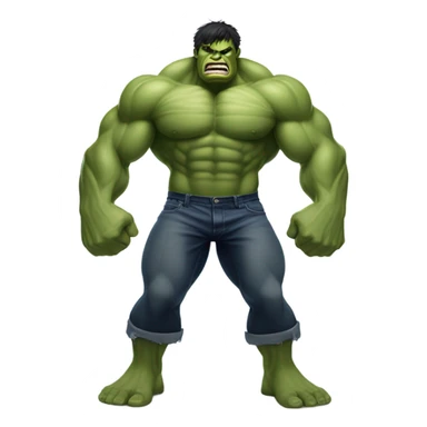 Incredible Hulk super jacked sticker