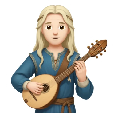 medieval bard sticker